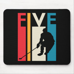 5. Geburtstagsgeschenk Fünf Vintage Hockey Geburts Mousepad