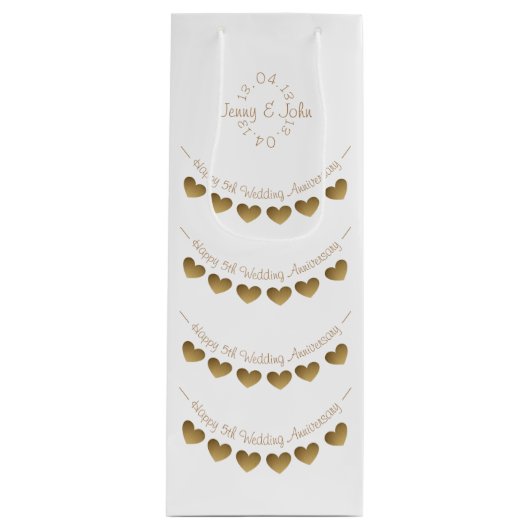 5. Geburtstagsgeschenk Geschenktüte Für Weinflaschen (Vorderseite)