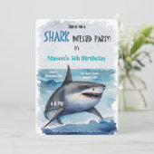 5. Geburtstagshai Einladung (Stehend Vorderseite)