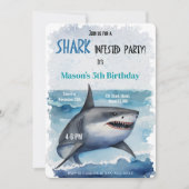 5. Geburtstagshai Einladung (Vorderseite)