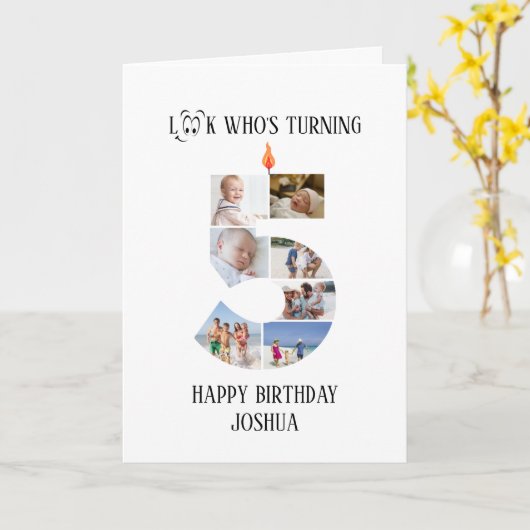 5. Geburtstagskarte Karte (Gelbe Blume)