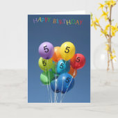 5. Geburtstagskarte: Luftballons Karte (Gelbe Blume)