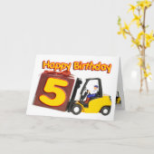 5. Geburtstagskarte mit einem Gabelstapler Karte (Gelbe Blume)
