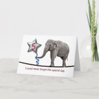 5. Geburtstagskarte mit Elefant für das Seil