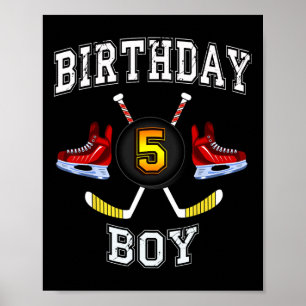 5. Geburtstagskind - Eishockey 5 Jahre Poster