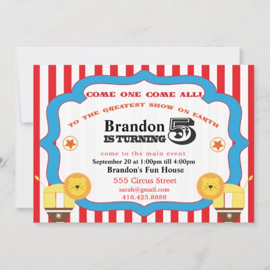 5. Geburtstagskreis Einladung (Vorderseite)
