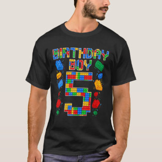 5. Geburtstagsmeisterbauer 5 Jahre alter Blockbau T-Shirt
