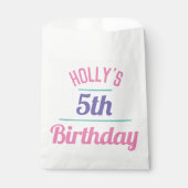 5. Geburtstagsparty Candy Bag Geschenktütchen (Vorderseite)