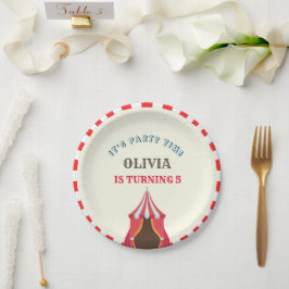 5. Geburtstagsparty Circus THEME FOTO COLLAGE Pappteller