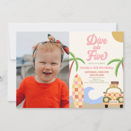 5. Geburtstagsparty Einladung (Vorderseite)