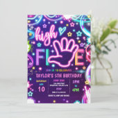 5. Geburtstagsparty Einladung (Stehend Vorderseite)