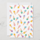 5. Geburtstagsparty | Einladung von Regenbogeneis (Rückseite)