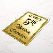 5. Geburtstagsparty — Elegantes Script + Individue Folieneinladung (Gedreht)