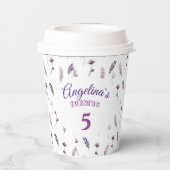 5. Geburtstagsparty Papier Tasse. Pappbecher (Rückseite)