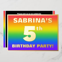 5. Geburtstagsparty: Spaß, farbenfrohe Regenbogenm