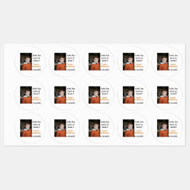 5. Geburtstagsspiel mit dem Namen des Fotos Etiketten