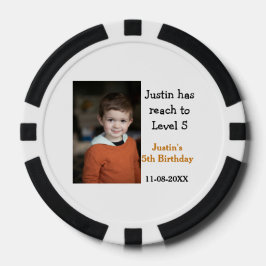 5. Geburtstagsspiel mit dem Namen des Fotos Pokerchips