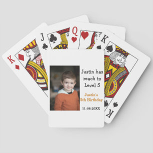 5. Geburtstagsspiel mit dem Namen des Fotos Spielkarten