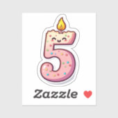 5. Geburtstagsticker Aufkleber (Blatt)