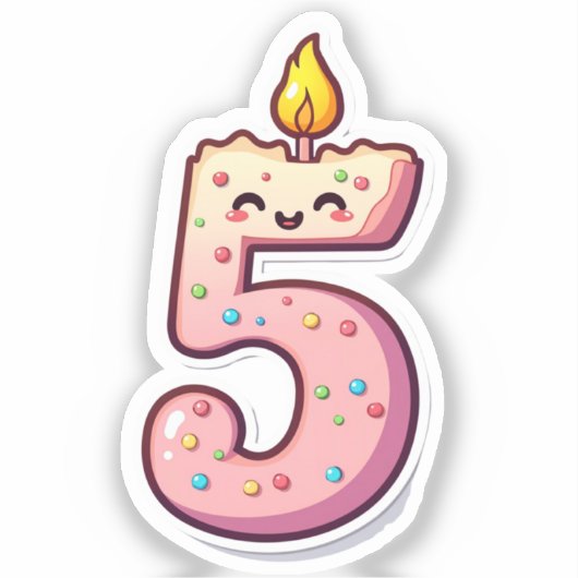 5. Geburtstagsticker Aufkleber (Vorderseite)