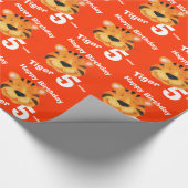 5. Geburtstagsverpackung der Tigergesichtskunst Geschenkpapier (Ecke)