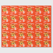 5. Geburtstagsverpackung der Tigergesichtskunst Geschenkpapier (Flach)