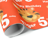 5. Geburtstagsverpackung der Tigergesichtskunst Geschenkpapier (Rolleneckpunkt)
