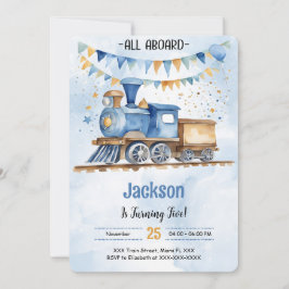 5. Geburtstagszug Party Einladung