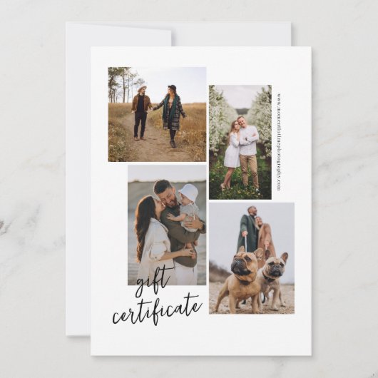 5 Geschenkgutschein für Fotocollage (Vorderseite)