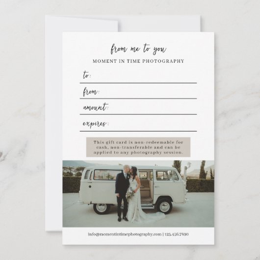 5 Geschenkgutschein für Fotocollage (Rückseite)