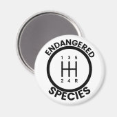 5 Geschwindigkeit gefährdete Arten Magnet (Vorderseite/Rückseite)