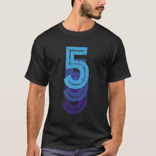 5 Glückliche Nummer 5. Geburtstags-Sportteam T-Shirt