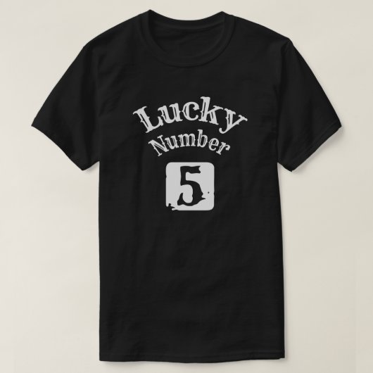 5 - Glückszahl 5 Glück T-Shirt (Design vorne)