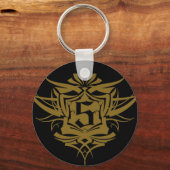 5 Gold Gothic Schlüsselanhänger (Vorderseite)