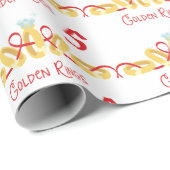 5 Goldene Ringe Geschenkpapier (Rolleneckpunkt)