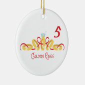 5 Goldene Ringe Keramik Ornament (Rechts)