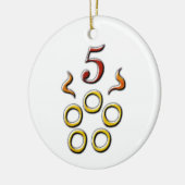 5 goldene Ringe Keramikornament (Links)