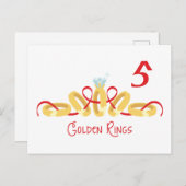 5 Goldene Ringe Postkarte (Vorne/Hinten)