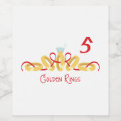 5 Goldene Ringe Weinetikett (Einzelnes Label)
