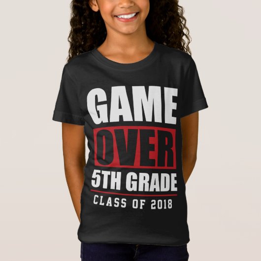 5. Grad-Abschluss-Schule fängt T-Stück der Klasse T-Shirt (Vorderseite)