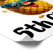 5. Grade Peace Out 5. Grade Funny Graduat Poster (Ecke)