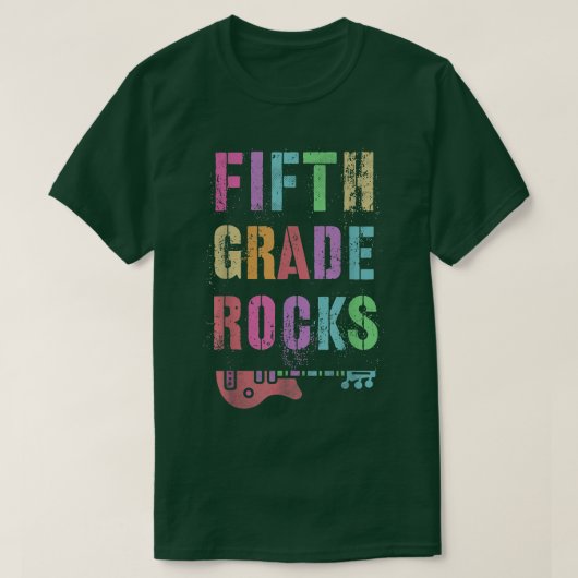 5. GRADE Rocks Student Lehrerin Rockstar Team Fift T-Shirt (Design vorne)