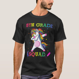 5. Grade Squad Dabbing Einhorn zurück zur Schule T-Shirt