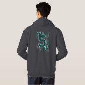 5 Grafik Phil Hoodie (Schwarz voll)