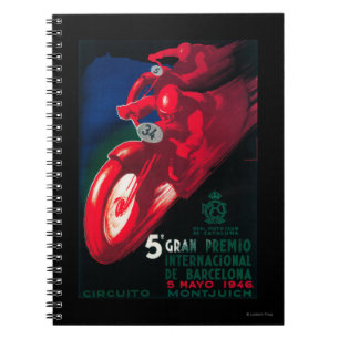 5 Gran Premio Internat'l Motorrad-Poster Notizblock