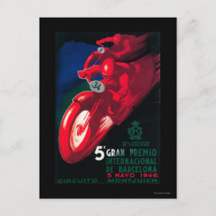 5 Gran Premio Internat'l Motorrad-Poster Postkarte