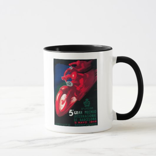 5 Gran Premio Internat'l Motorrad-Poster Tasse (Rechts)