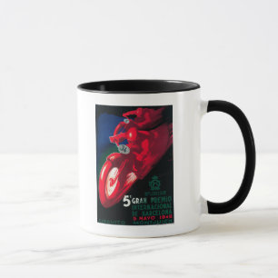 5 Gran Premio Internat'l Motorradposter Tasse