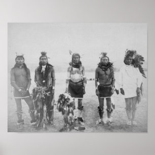 5 Grass Dance Indian Warriors Fotografie Poster