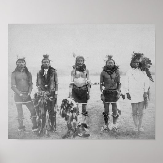5 Grass Dance Indian Warriors Fotografie Poster (Vorne)